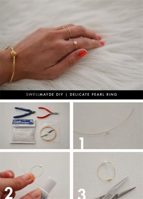 DIY Delicate Pearl Ring