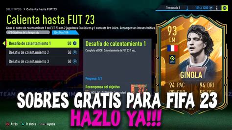 CONSIGUE YA SOBRES GRATIS PARA FIFA 23 Y 10 JUGADORES 85 GRATIS En