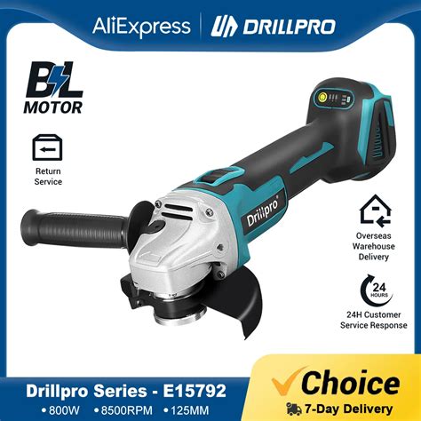 Drillpro Mm Brushless Angle Grinder V Rpm Speed Cordless