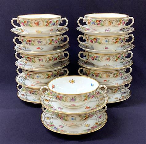 Schumann Bavaria Empress Dresden Flowers Porcelain Dinner Service For