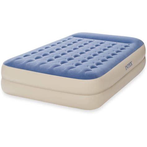 Intex Dura Beam Standard Raised Pillow Rest Air Mattress Queen