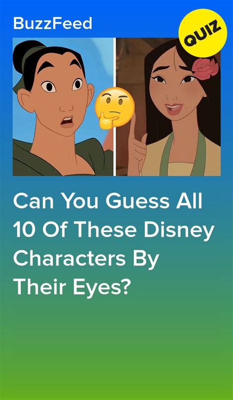 Can You Guess All 10 Of These Disney Characters By Their Eyes Disney