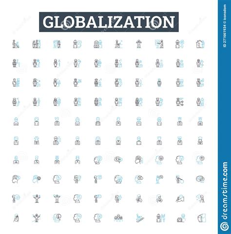 Globalization Vector Line Icons Set Globalization