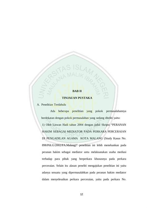 PDF BAB II TINJAUAN PUSTAKA Etheses Uin Malang Ac Idetheses Uin