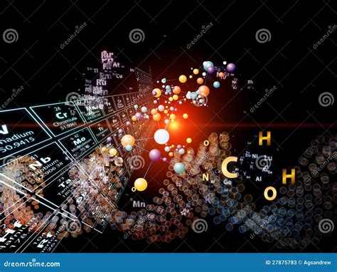 Tanz Der Chemischen Elemente Stockbild Bild Von Technologie Auszug