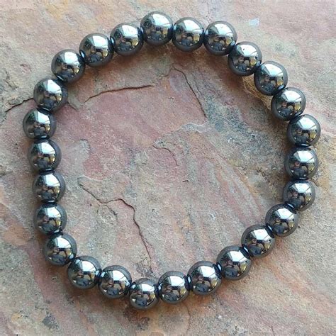 8mm Hematite Bead Bracelet Transglobal Trading Australian Jewellery