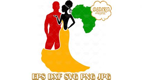 Black Couple Svg Afro Wedding Svg Afro Woman Svg Africa Svg