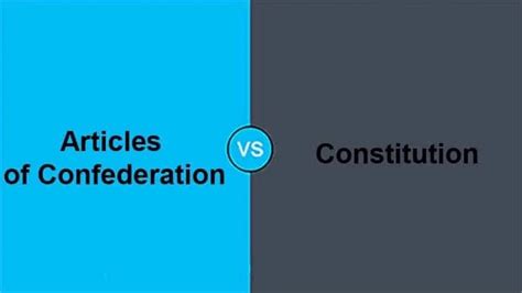 The Constitution Vs The Articles Of Confederation Oer Commons