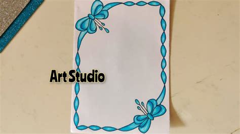 Ribbon Border Design For Project Work/Assignment Front Page design/Border design for project ...