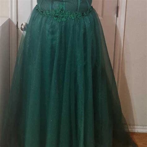 Plus Glitter Tulle Prom Dress Long Spaghetti Gem