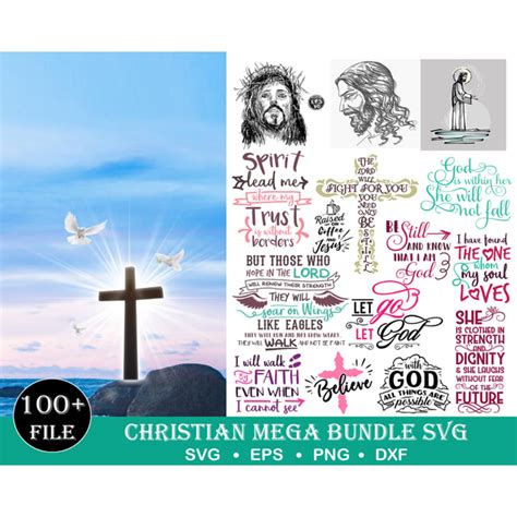 100 Christian Svg Bundlescripture Bundledigital Download Inspire Uplift