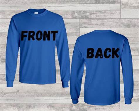 Front And Back Gildan 2400 Mockup Royal Gildan 2400 Mockup Mens Long