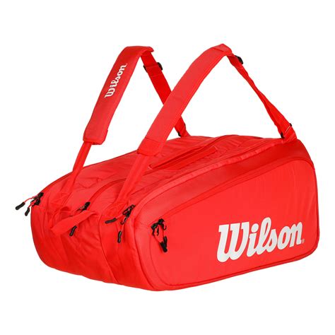 Buy Wilson Super Tour Racket Bag 15 Pack Red online | Tennis Point COM