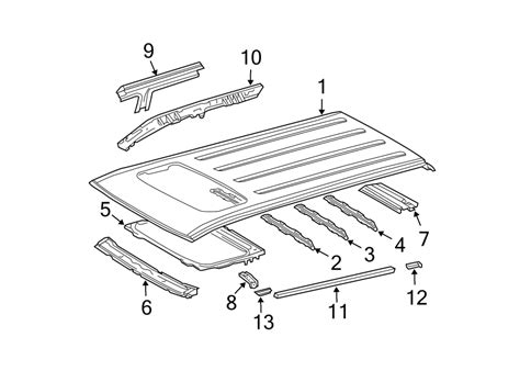 7555735010 Toyota Roof Drip Molding W O SUNROOF Front W Baierl