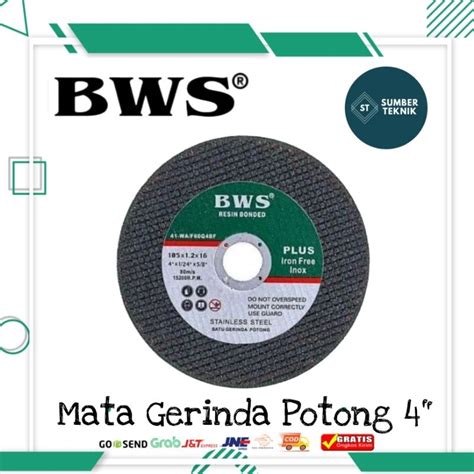 Jual BWS Batu Potong Besi 4 X 1 Mata Gerinda Cutting Wheel Hijau 4 Inch