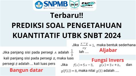 Part 1 Soal Pengetahuan Kuantitatif Utbk 2024 Utbk2024 YouTube