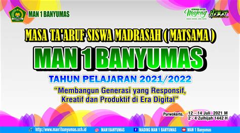 Masa Taaruf Siswa Madrasah Matsama Man I Banyumas Secara Virtual