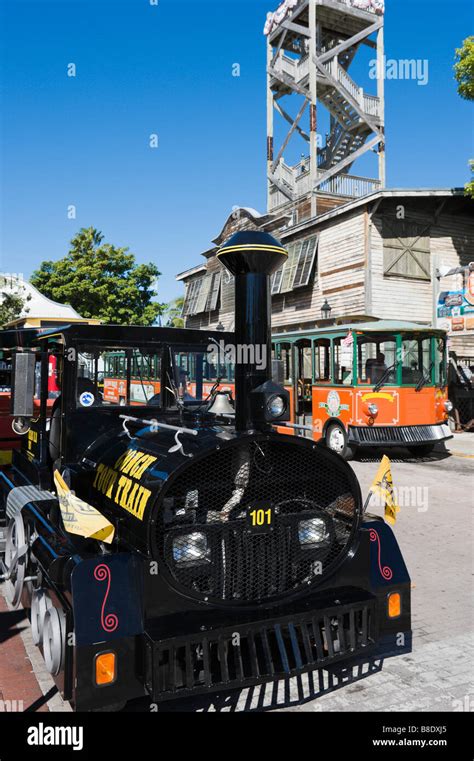 Conch Tour Train And Old Town Trolley At Mallory Square Historic