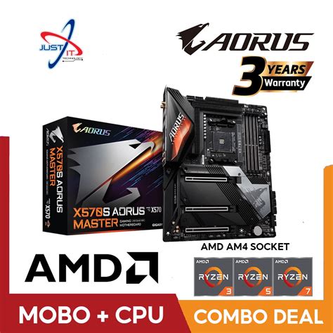 Gigabyte Aorus X570s Master Am4 Gaming Mainboard Combo Deal R7 5700x