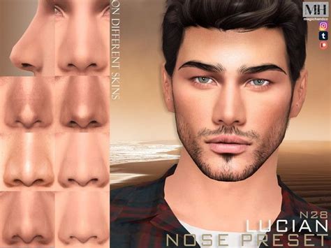 Lucian Nose Preset N28 In 2023 Sims 4 Cc Eyes Sims 4 Hair Male Sims