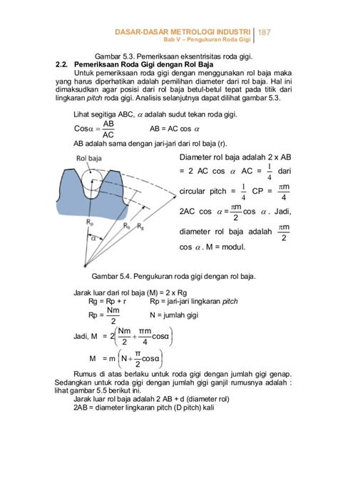 Pengukuran Roda Gigi Bab5