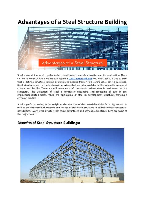 PPT - Advantages of a Steel Structure Building - Bansal Roofing PowerPoint Presentation - ID ...