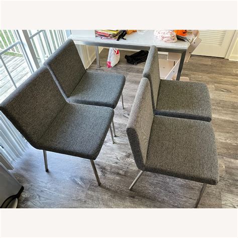 Cb2 Upholstered Dining Chair Set Of 4 Aptdeco