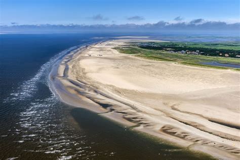 Luftaufnahme Sankt Peter Ording Sandstrand Landschaft An Der Nordsee