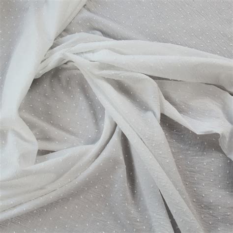 Voile De Coton Plumetis Blanc G Du Tissu