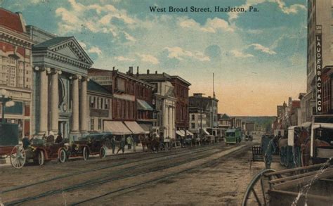 Hazleton Pa Pennsylvania West Broad Street 1914 Original Vintage