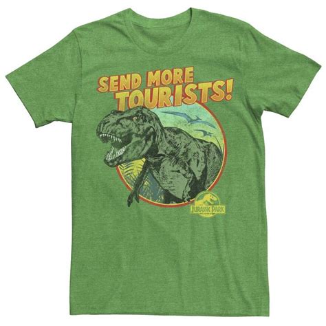 Mens Jurassic Park T Rex Send More Tourists Tee Jurassic Park T Rex Jurassic Park Jurassic