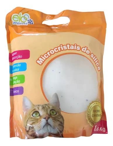 Areia Sanit Ria Micro Cristais S Lica Em Gel Kg Gato X G De Peso