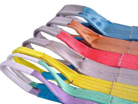 Lifting Belt Duplex Polyester Webbing Sling Lifting Capacity Ton At