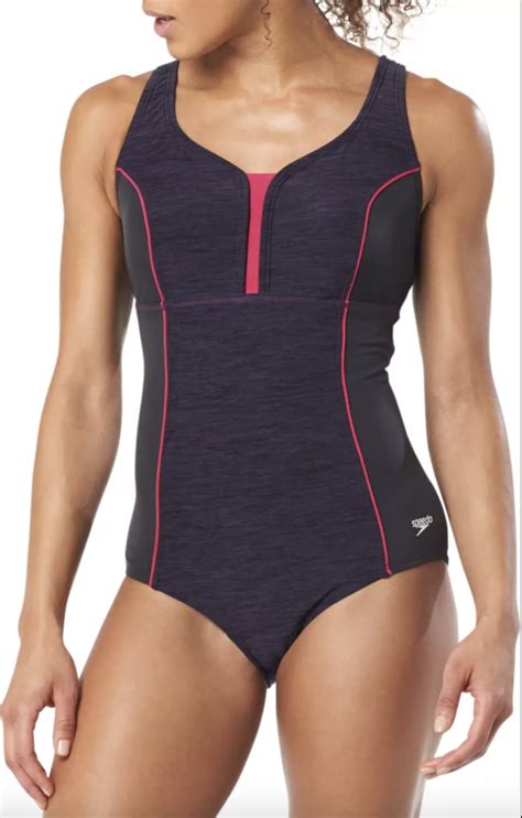 Speedo Texture Touchback Racerback One Piece Swimsuit Athletic One Piece Swimsuits Popsugar