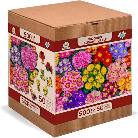 Wooden City Houten Legpuzzel Stukjes Bloemen Bol