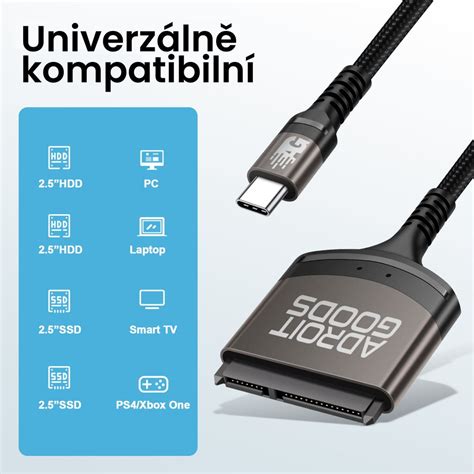 AdroitGoods Kabelový adaptér Sata na Usb c Kaufland cz