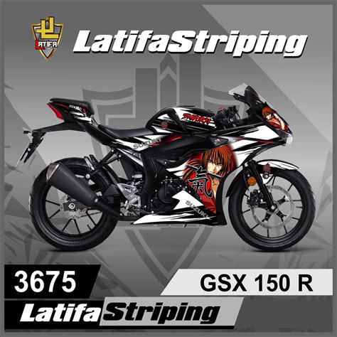 Jual 3675 Stiker Striping Motor Variasi Semifull Motor Suzuki GSX 150 R