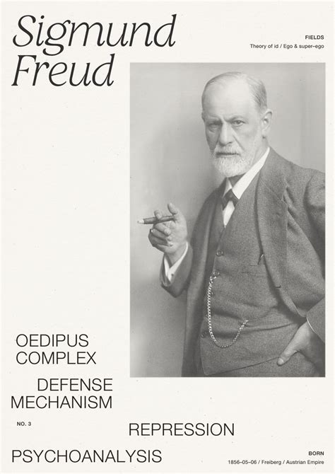 Sigmund Freud Psychologist Psychoanalysis Typography Poster Design