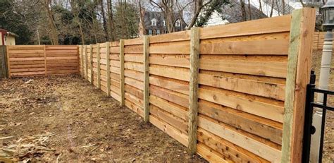 Horizontal Wood Fence Ideas Shadowbox Smucker Fencing