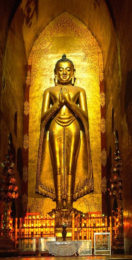 Buddha Inside Ananda Temple, Bagan, Stock Image - Image of candle ...