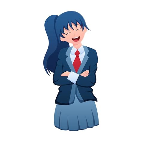 premium vector anime girl character design illustration