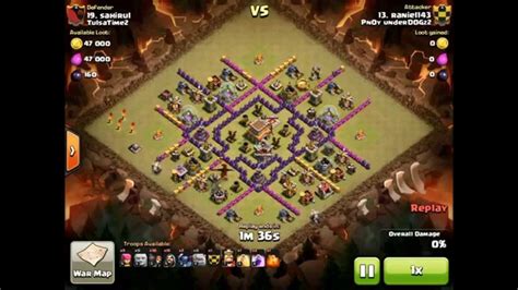 3 Star Th8 Open Box Base Using Golem Wizard Pekka Gowipe Clash Of