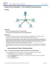 Packet Tracer Lab Examining Traceroute Packets Docx Packet Tracer