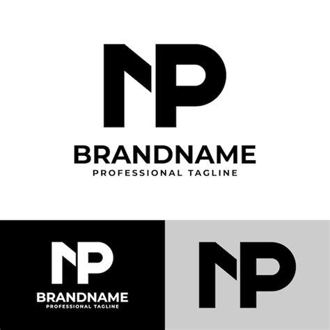 Logotipo De Monograma De Letra Np Adecuado Para Cualquier Negocio Con