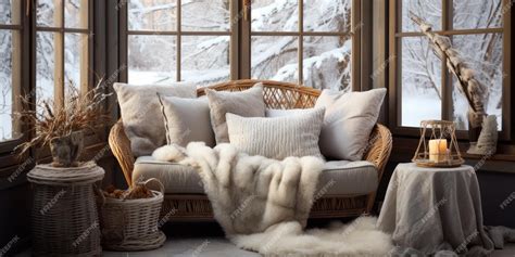 Premium Photo | Cozy winter interior decor