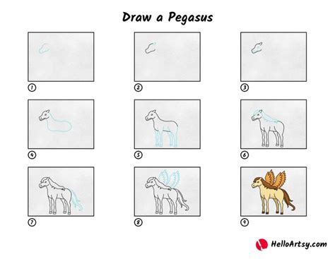 how to draw a pegasus