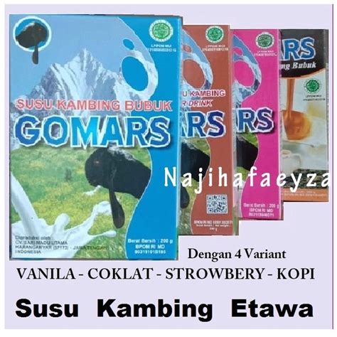 Jual Gomars Susu Kambing Etawa Bubuk Gram Indonesia Shopee Indonesia