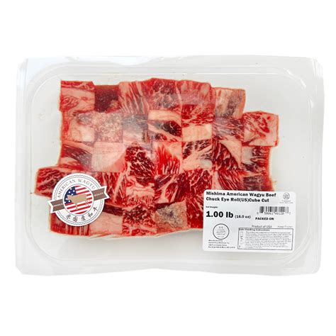 Get Mishima American Wagyu Beef Chuck Eye Roll Cube Cut 1 Lb Delivered