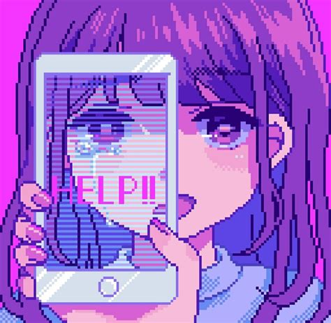 Cool Pixel Art Anime Pixel Art Art Aesthetic Wallpaper Character Art