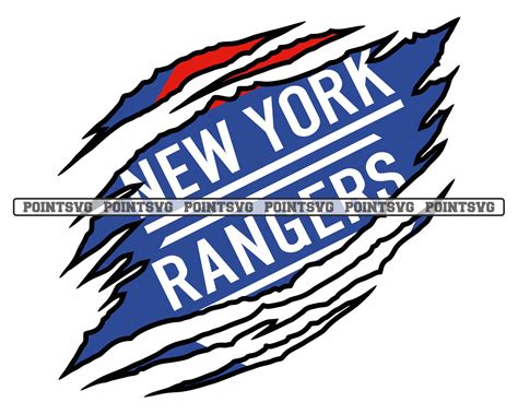 New York Rangers Svg Logo Claw Mark Clipart Vector Cricut Cut | Etsy